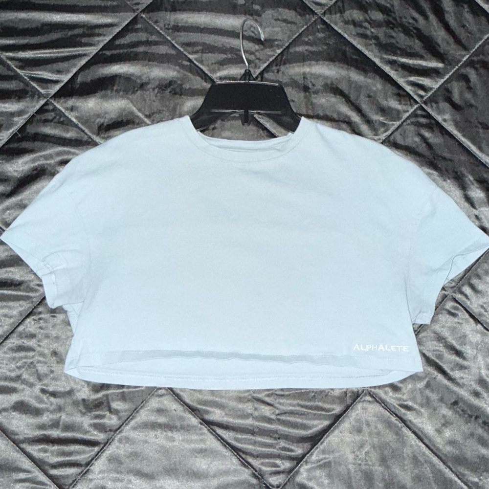 Alphalete Sky Blue Cropped Tee